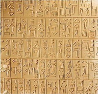 Sumerian cuneiform script